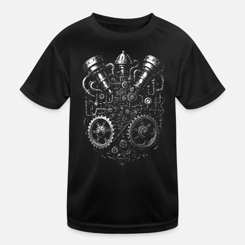 Steampunk Heart Getriebe Kinder Funktions-T-Shirt