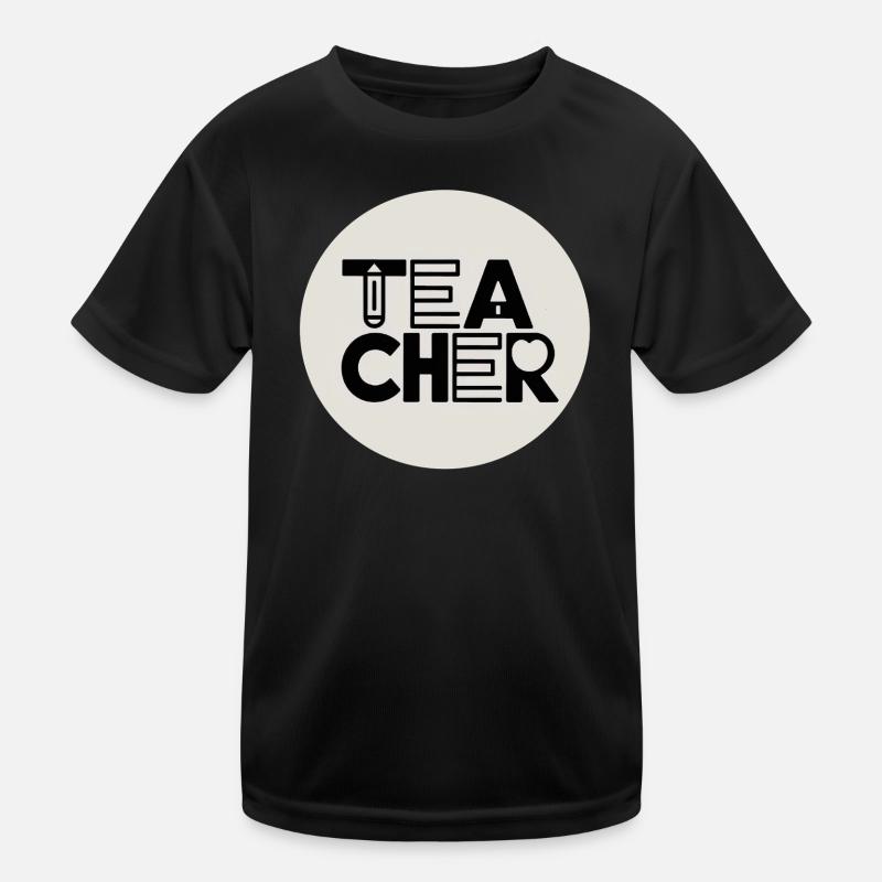 Lehrerdesign mit Bleistift-Typografie Kinder Funktions-T-Shirt