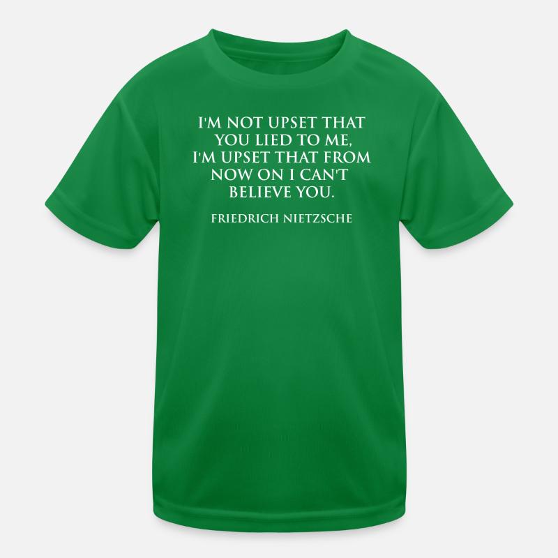 Citation de Nietzsche en gras Serif noir T-shirt sport Enfant