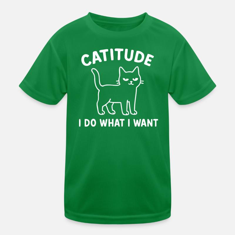 Catitude Dicton Chat T-shirt sport Enfant