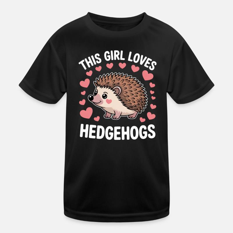 Igel Spruch Mädchen Lustiges Igel Geschenk - Kinder Funktions-T-Shirt - Schwarz