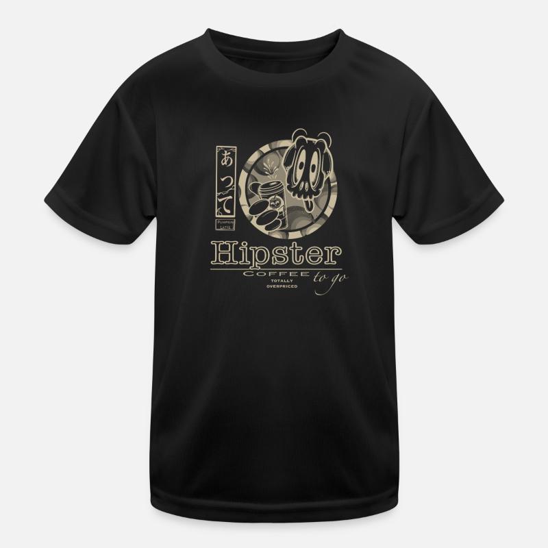 Hipster Kaffee to go Kinder Funktions-T-Shirt