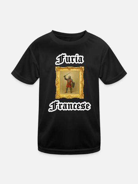 Furia Francese - Kinder Funktions-T-Shirt - Schwarz - Vorne
