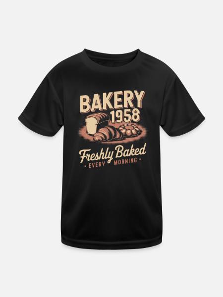 Vintage Bakery Advertising - Kids Functional T-Shirt - black - Front