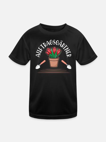 Garden Gardener Gardening Gardening Gardening Gardening - Kids Functional T-Shirt - black - Front