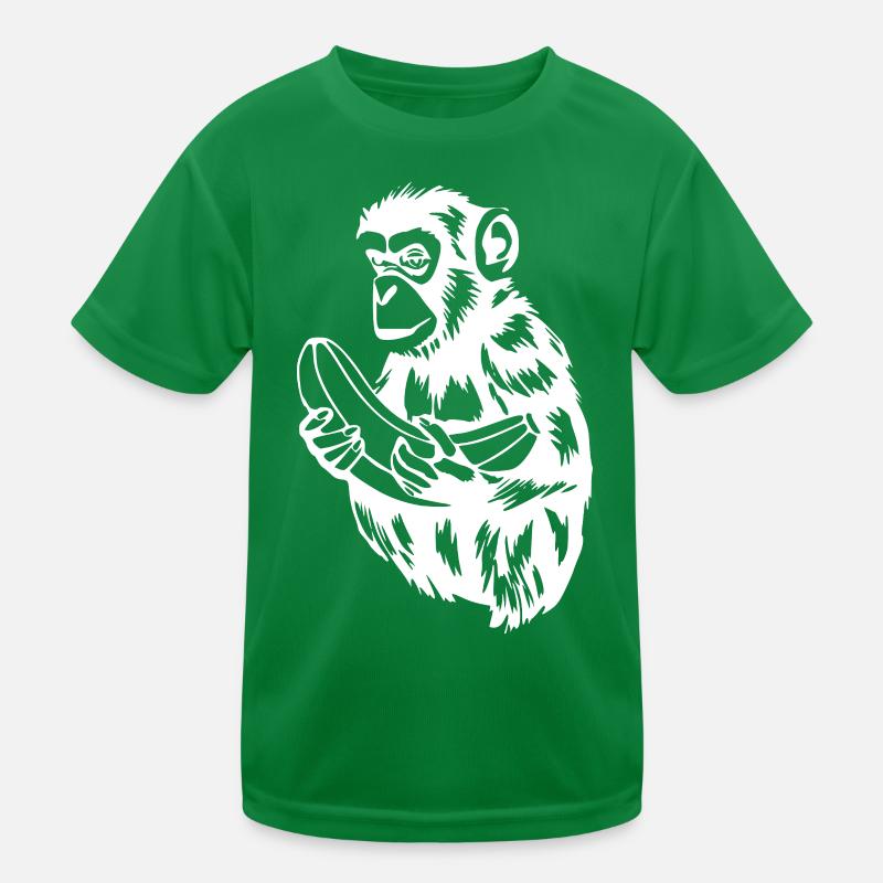 Affe mit Banane T-shirt Geschenk Kinder Funktions-T-Shirt