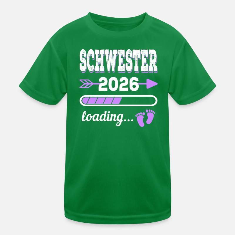 Sister 2026 Loading Birth Gift Idea Kids Functional T-Shirt
