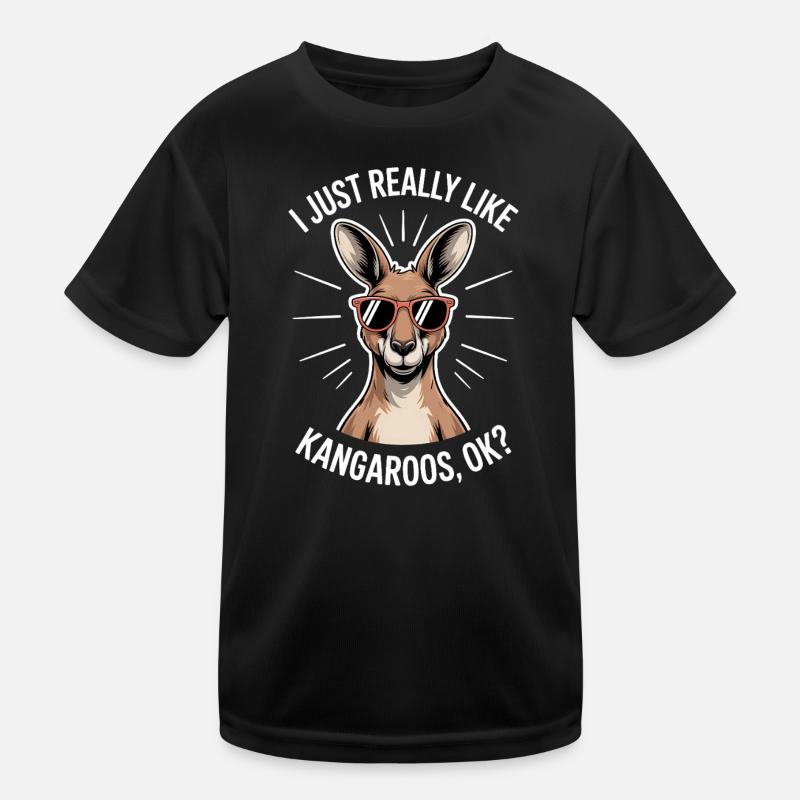 Kangaroo Saying Kangaroo Funny Kangaroo Gift Kids Functional T-Shirt