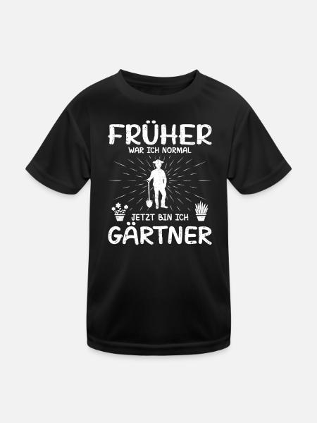 Garden Gardener Gardening Gardening Gardening Gardening - Kids Functional T-Shirt - black - Front