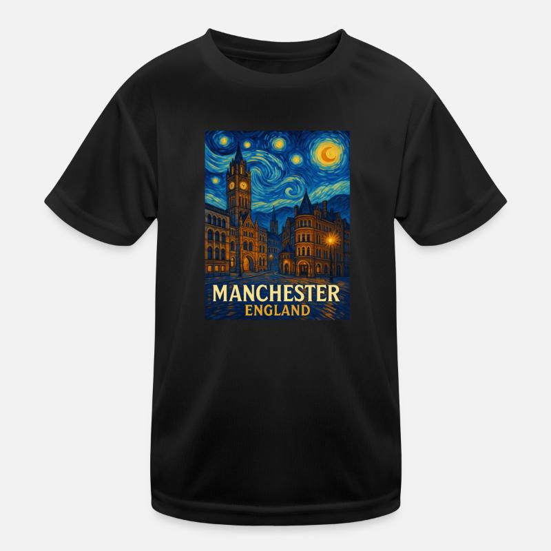 Manchester England Kinder Funktions-T-Shirt