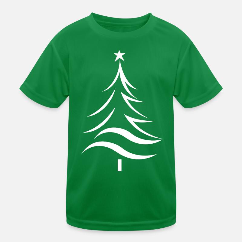 Weihnachtsbaum Silhouette Stil Kinder Funktions-T-Shirt