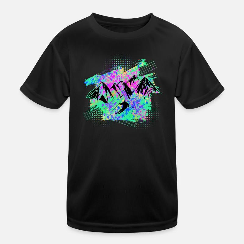 Skiing Kids Functional T-Shirt