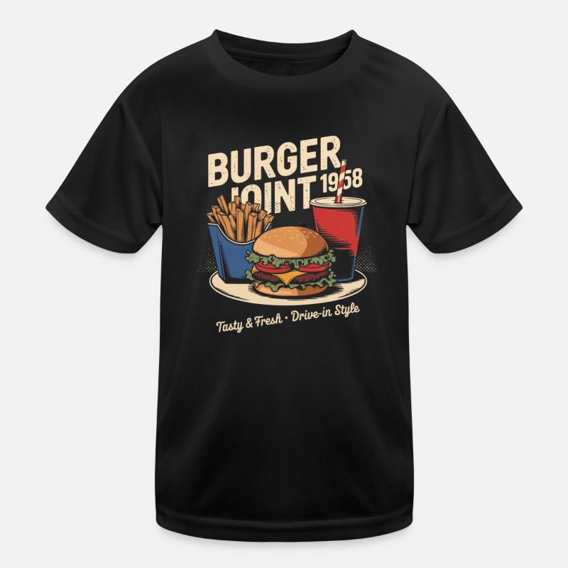 Vintage Diner Advertising Kids Functional T-Shirt