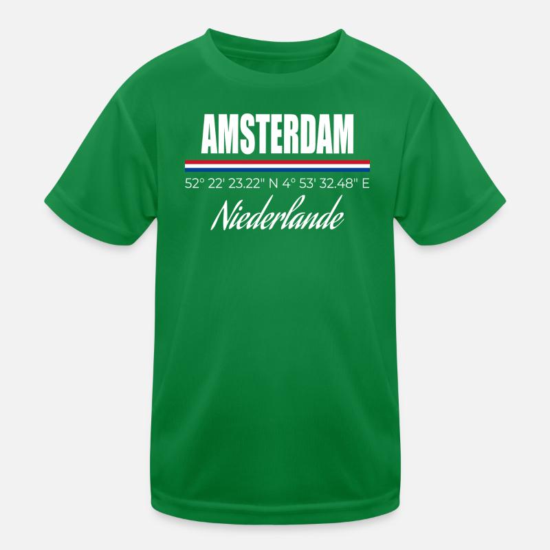 Amsterdam Kinder Funktions-T-Shirt