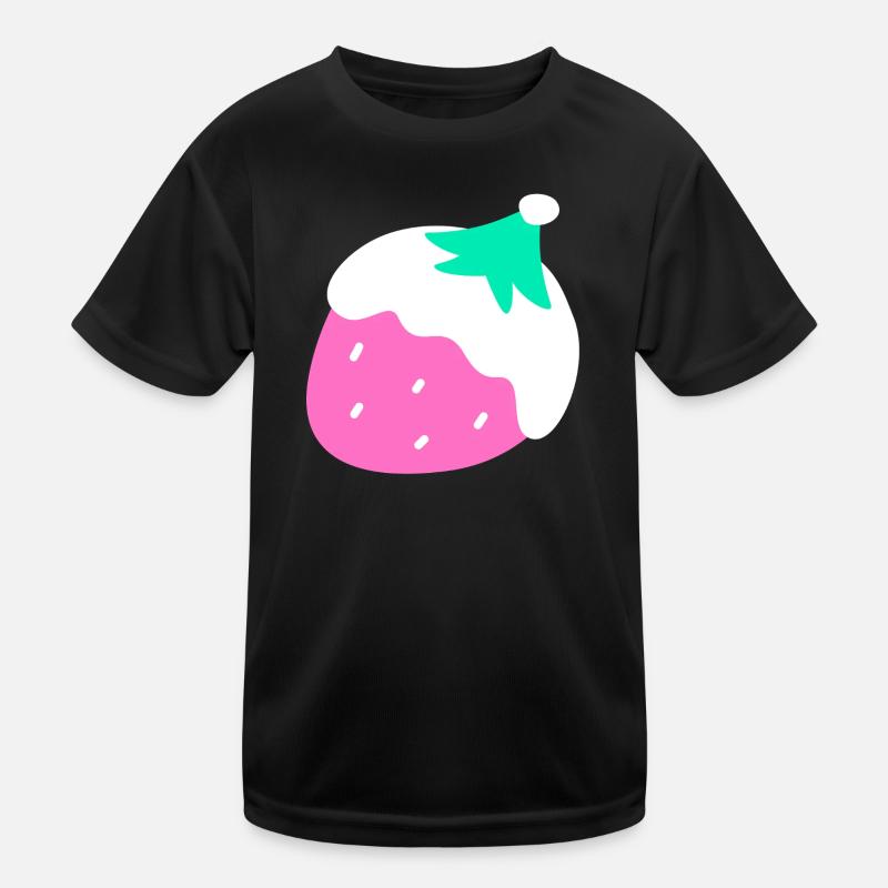 Strawberries – Christmas - Kids Functional T-Shirt - black