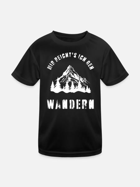 I've had enough, I'm going HIKING Funny Mountains Humor - Kids Functional T-Shirt - black - Front