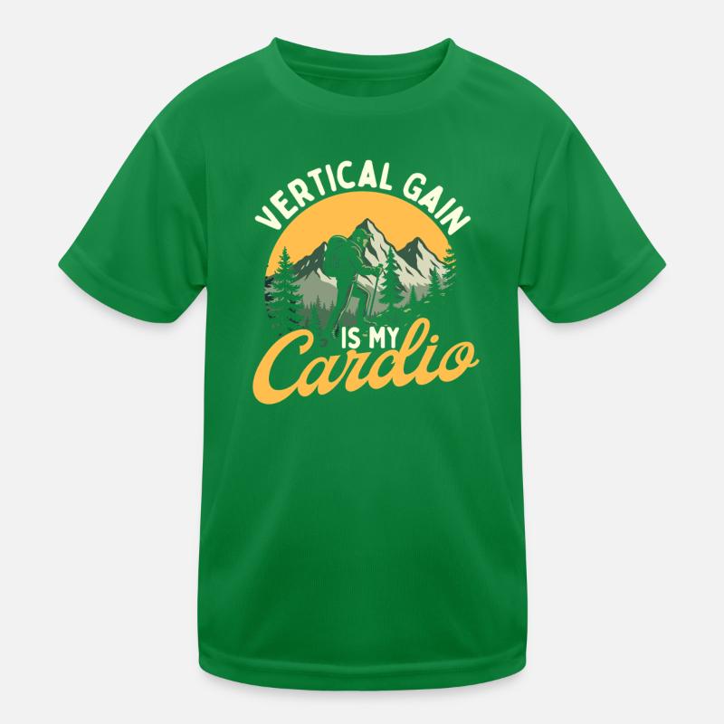 Vertical Gain ist meine Cardio-Motivation beim Wandern Kinder Funktions-T-Shirt
