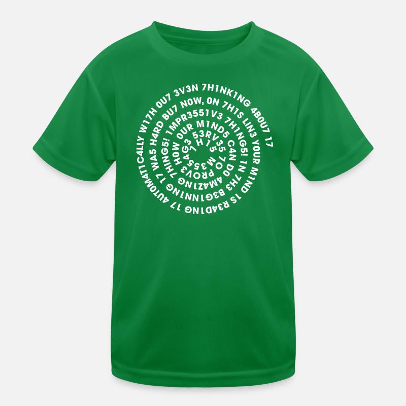 Spirale Leetspeak – Nerd Code 1337 Geek Design T-shirt sport Enfant