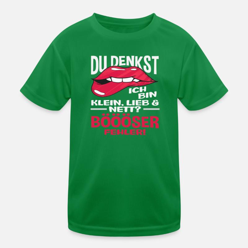 Böser Fehler Lippe Spruch Geschenk Kinder Funktions-T-Shirt