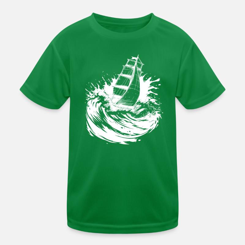 Energetic Sailing Art Sailor Kids Functional T-Shirt