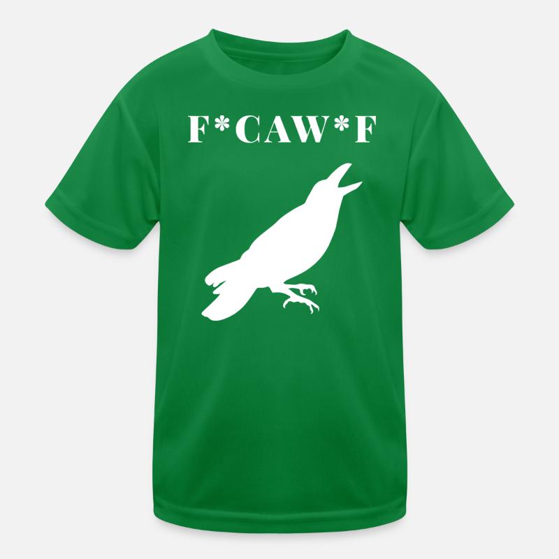 FCAWF Funny Crow Bird Design Kinder Funktions-T-Shirt