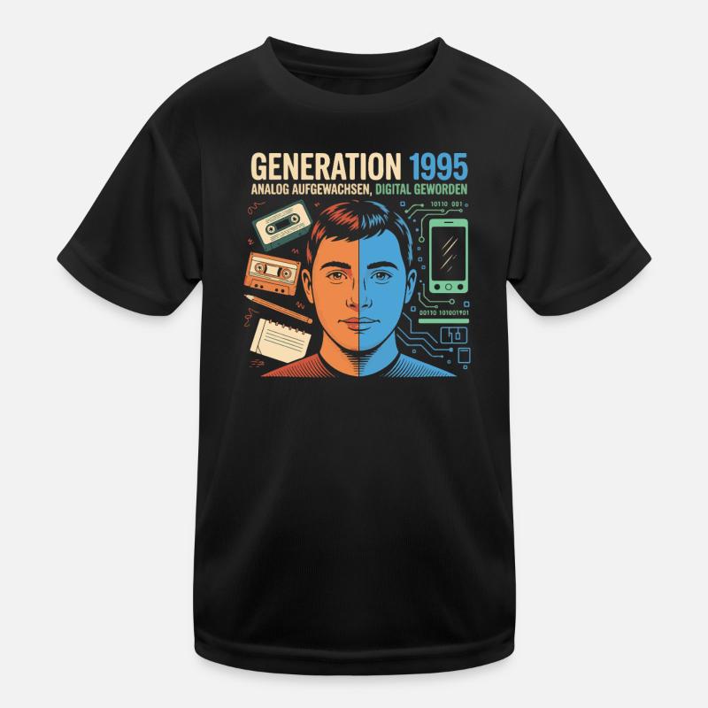 Generation 1995: Analog trifft Digital Kinder Funktions-T-Shirt