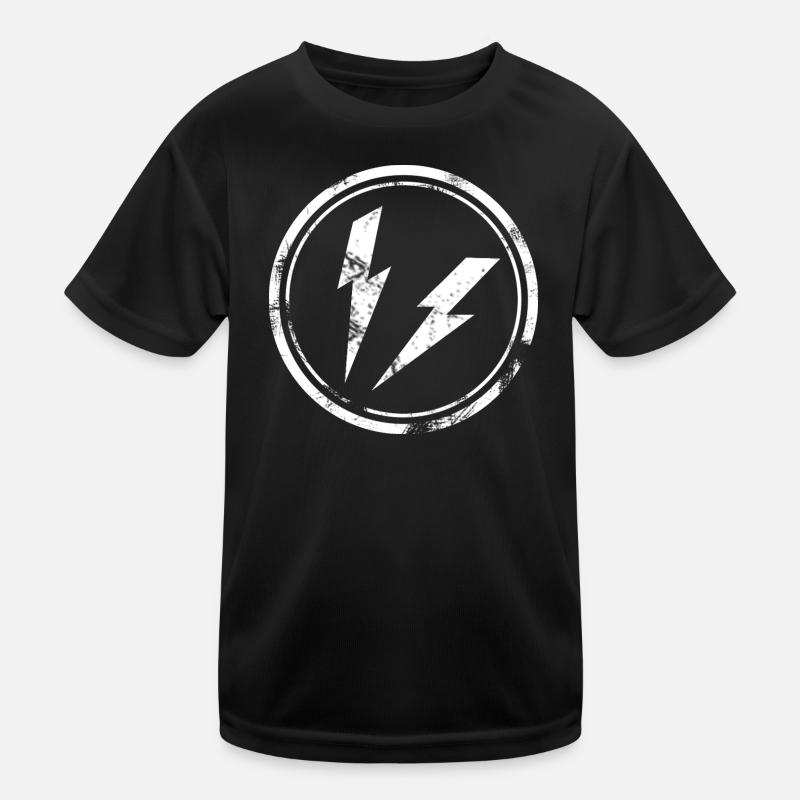Flash - Kinder Funktions-T-Shirt - Schwarz