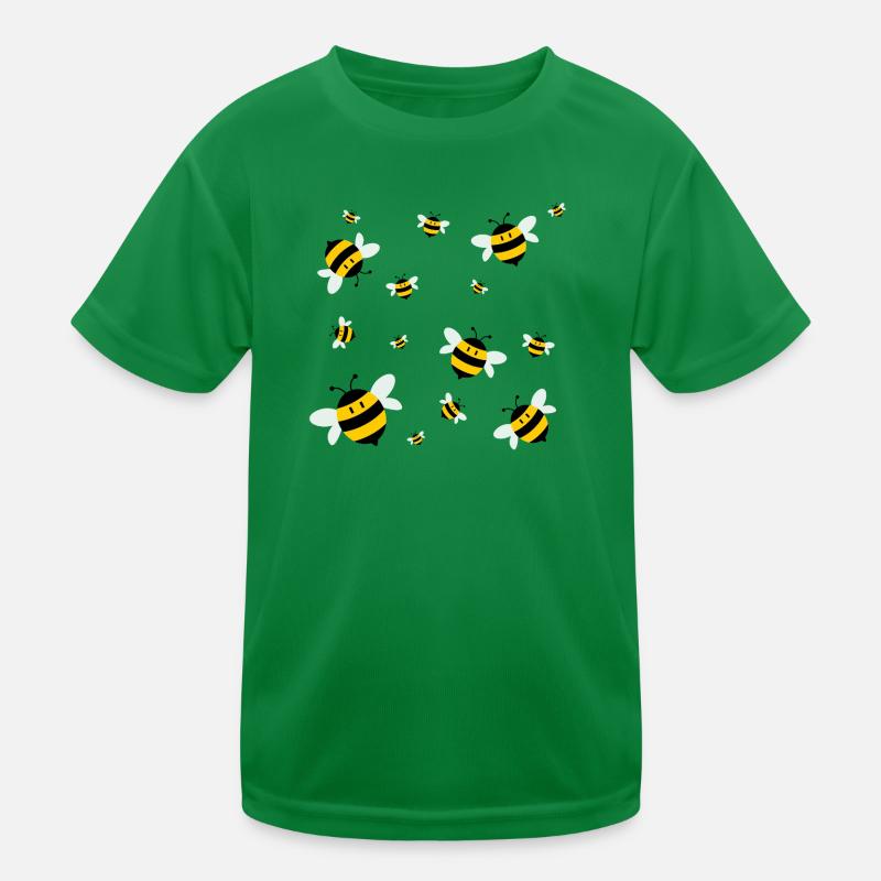 Bees in flight - bee love Kids Functional T-Shirt