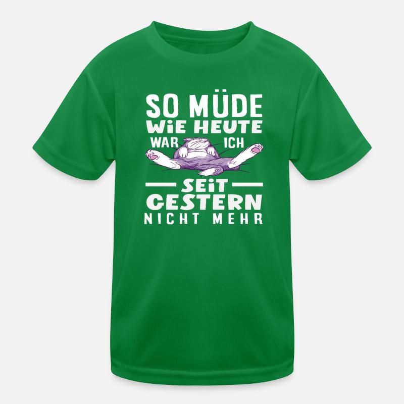 As tired as today cat saying Kids Functional T-Shirt