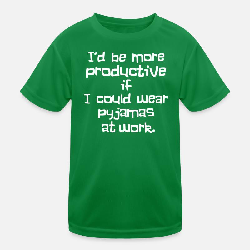 Pajamas at work – funny, nerdy, productive Kids Functional T-Shirt