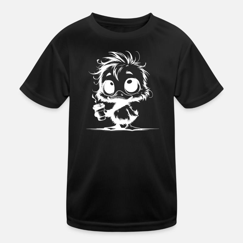 Duck in Survival Mode Caffeine Coma Mug Kids Functional T-Shirt