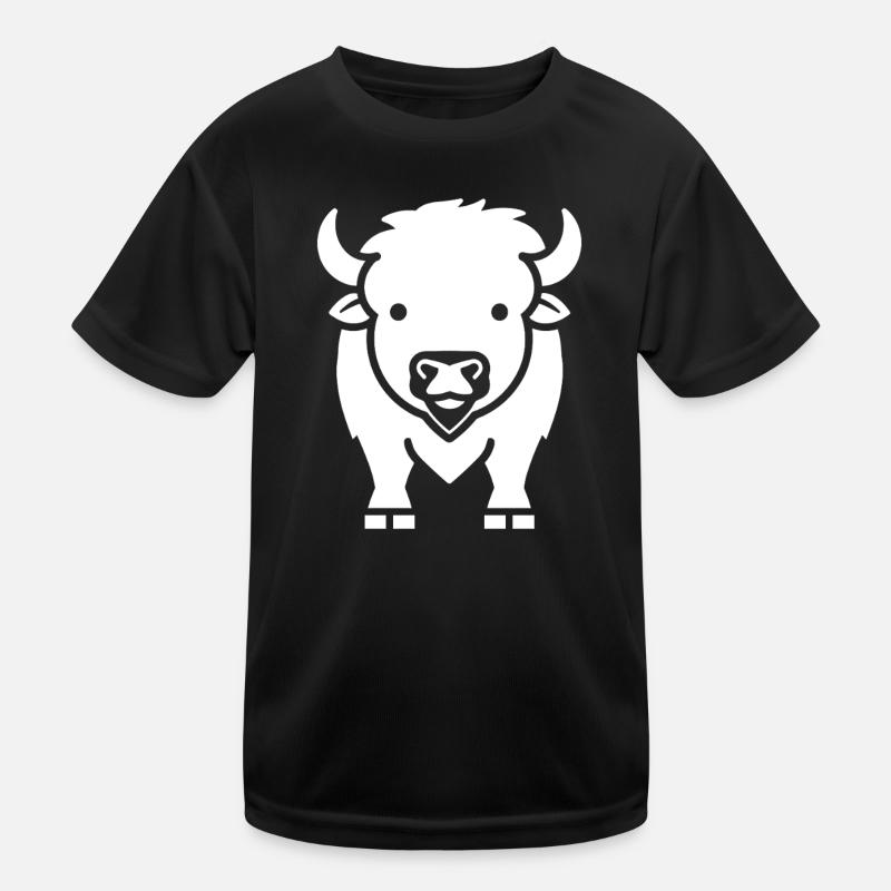 Bison Kinder Funktions-T-Shirt