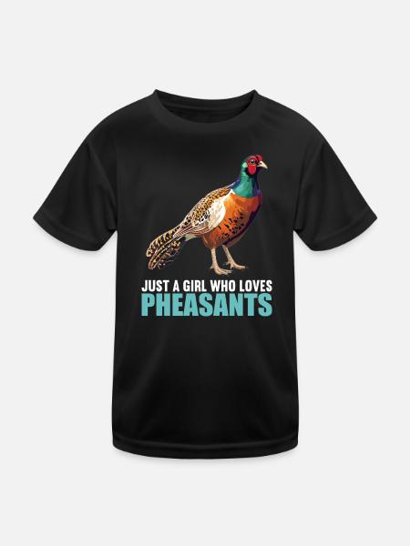 Pheasants Pheasant - Kids Functional T-Shirt - black - Front