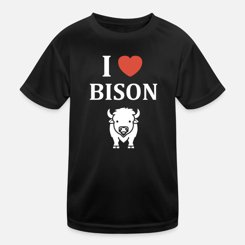 Bison Kinder Funktions-T-Shirt