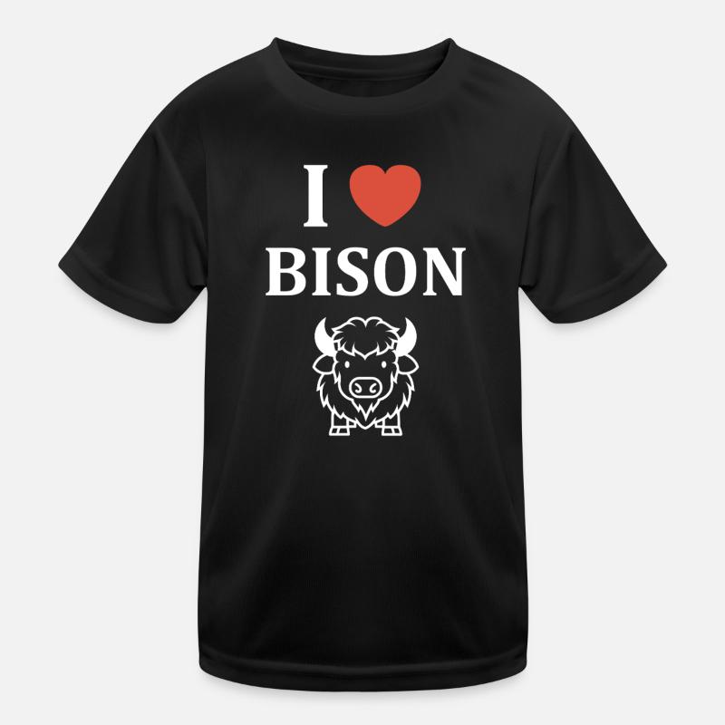 Bison Kinder Funktions-T-Shirt