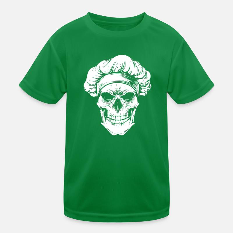 Kochskull Gothic Küchenkunst Kinder Funktions-T-Shirt