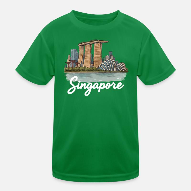 Singapur Kinder Funktions-T-Shirt