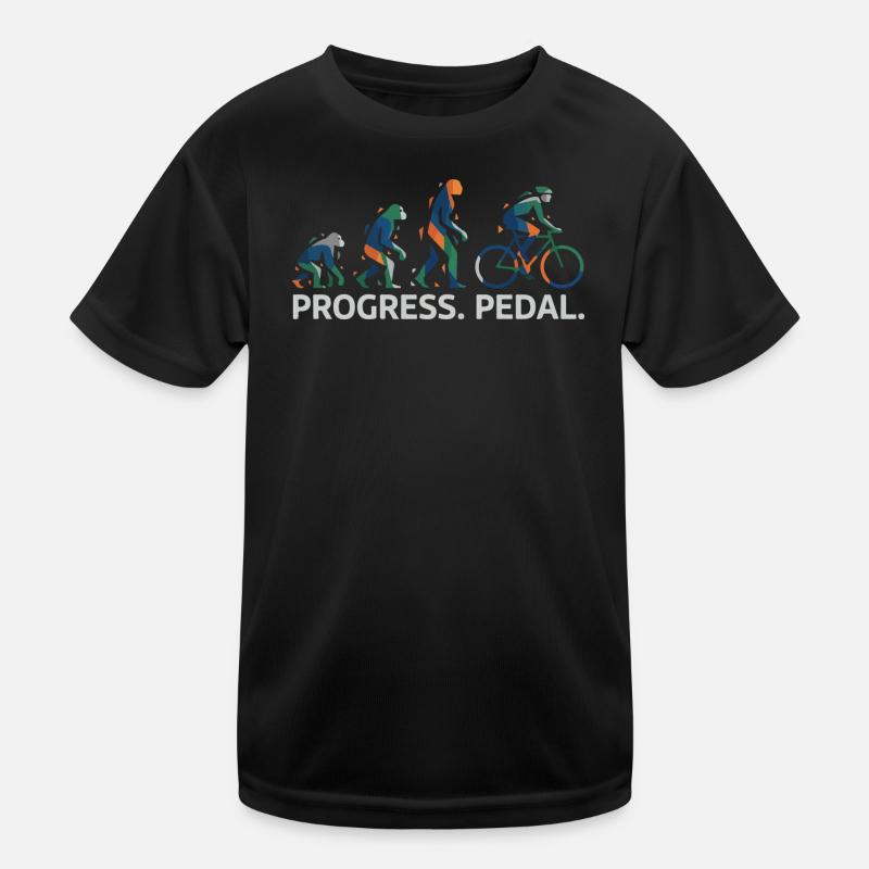 Entwicklung des Progress-Pedals - Kinder Funktions-T-Shirt - Schwarz