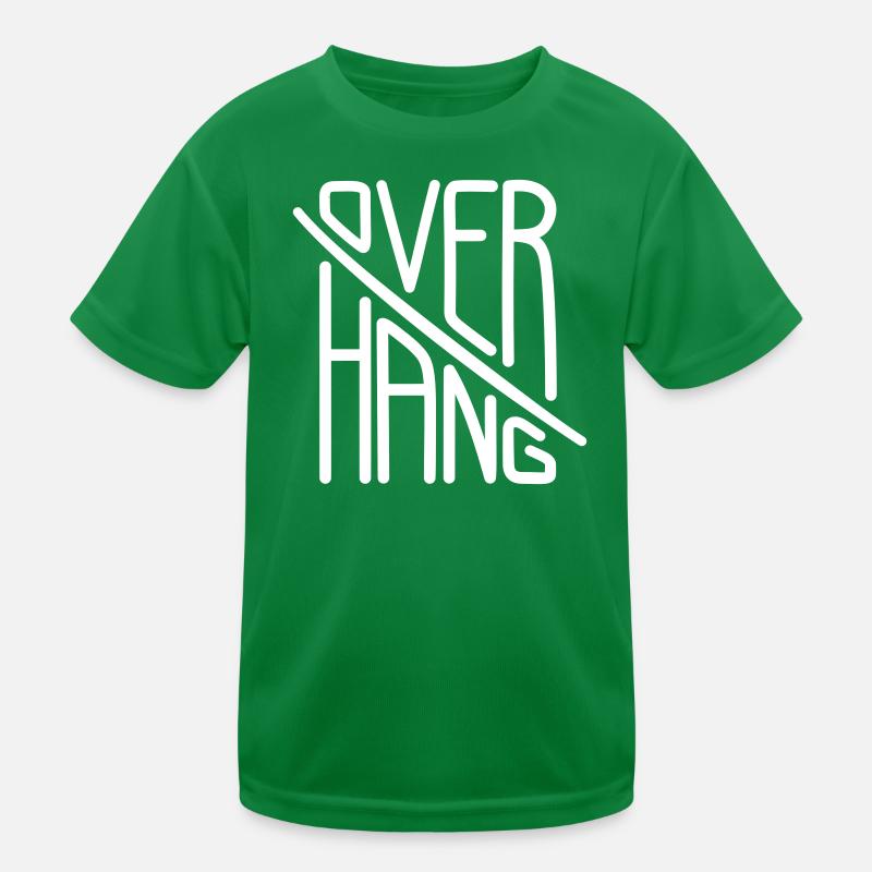 Overhang - Climbing Wall Typography Kids Functional T-Shirt