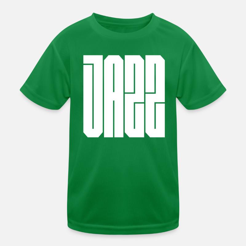 Jazz Block Typography Kids Functional T-Shirt