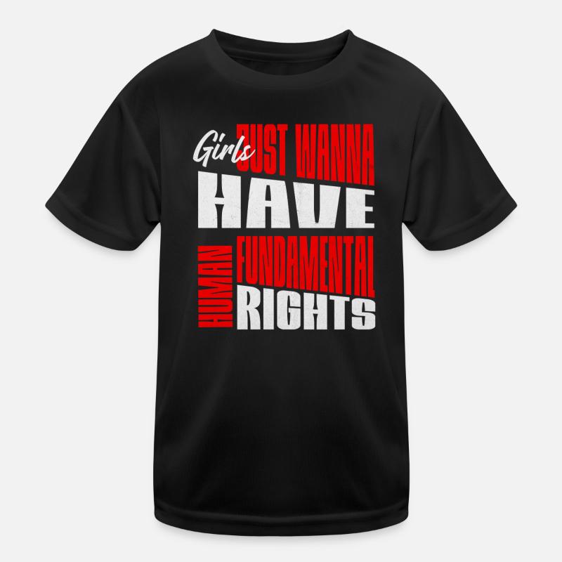 Frauenrechte Fundamental rights Layout Kinder Funktions-T-Shirt