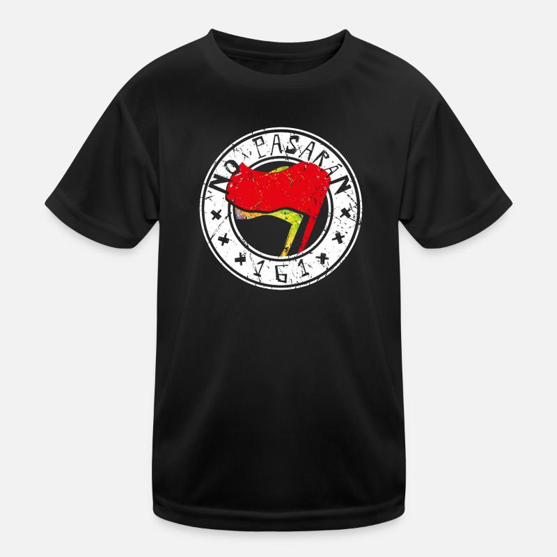 No Pasaran 161 - Kids Functional T-Shirt - black