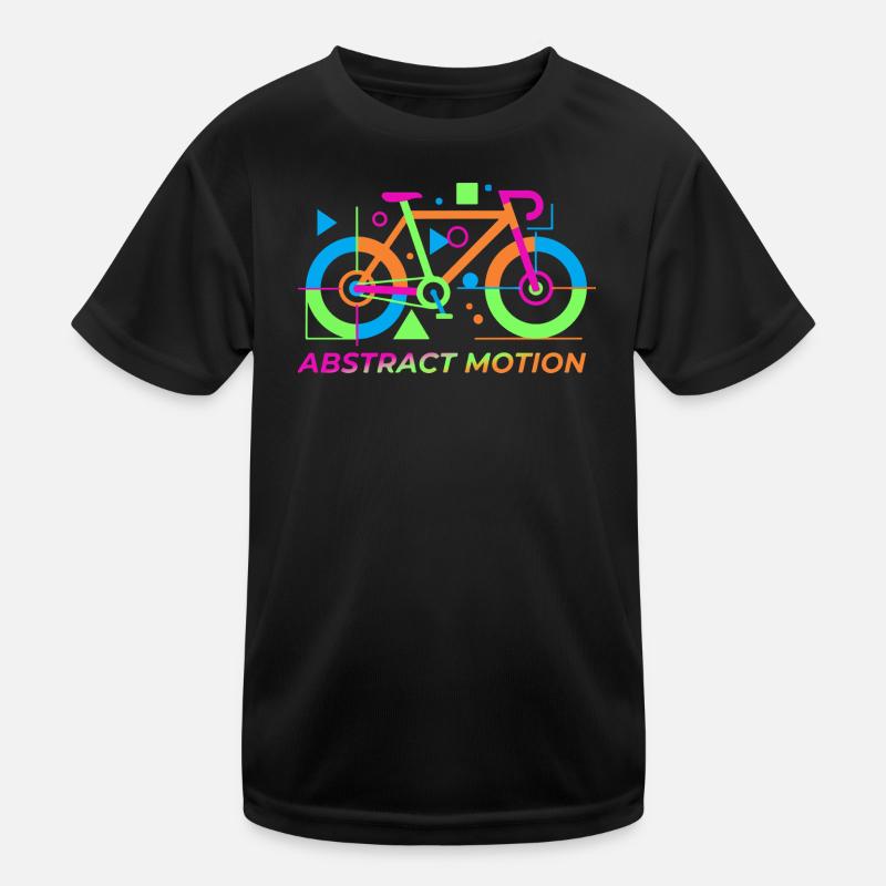 Mouvement abstrait néon du vélo T-shirt sport Enfant