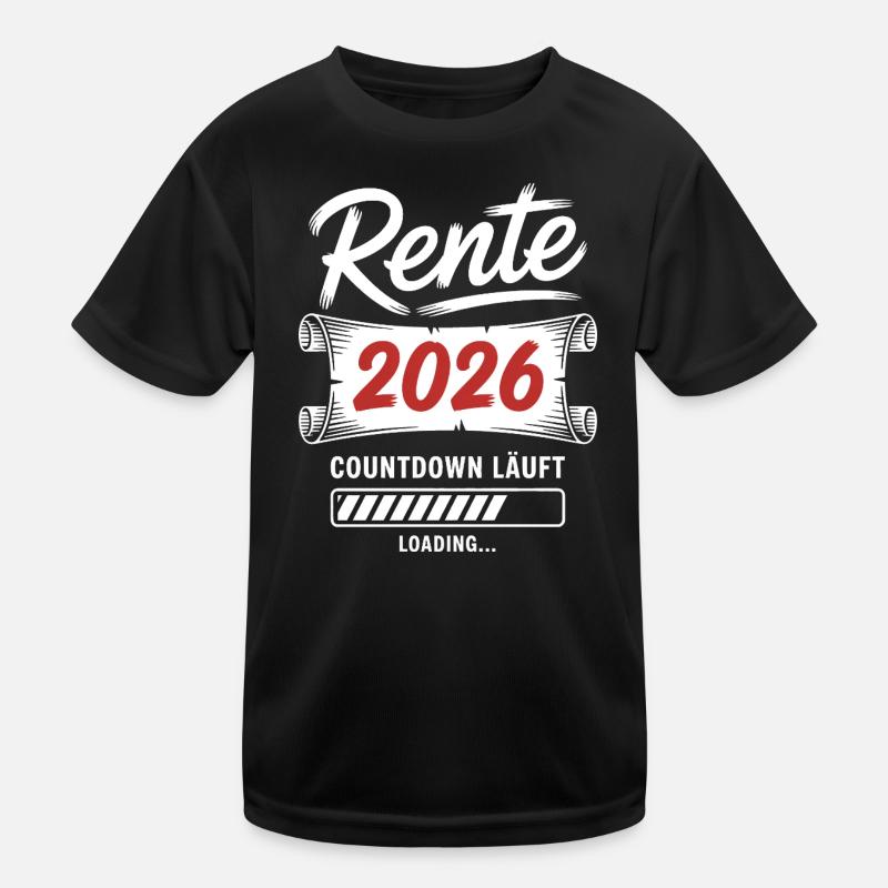 Rente 2026 Countdown läuft Kinder Funktions-T-Shirt