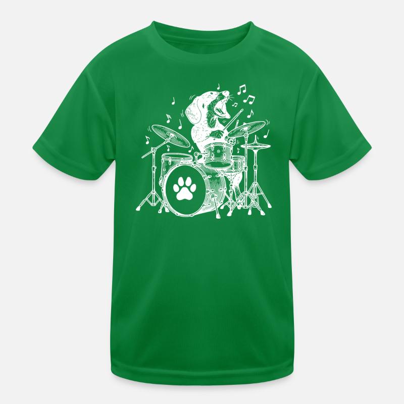 Teckel musical Batteur T-shirt sport Enfant