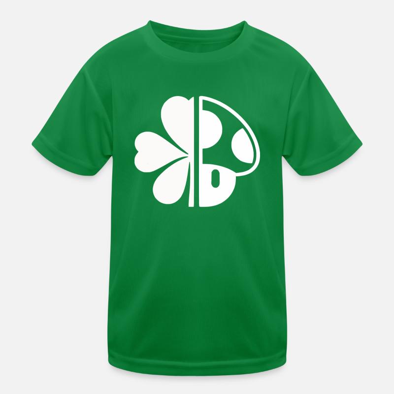 Glückssymbol Halb Kleeblatt Halb Pilz – Kinder Funktions-T-Shirt