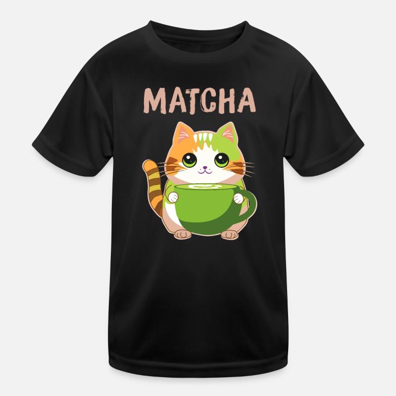 Matcha Katze Kinder Funktions-T-Shirt