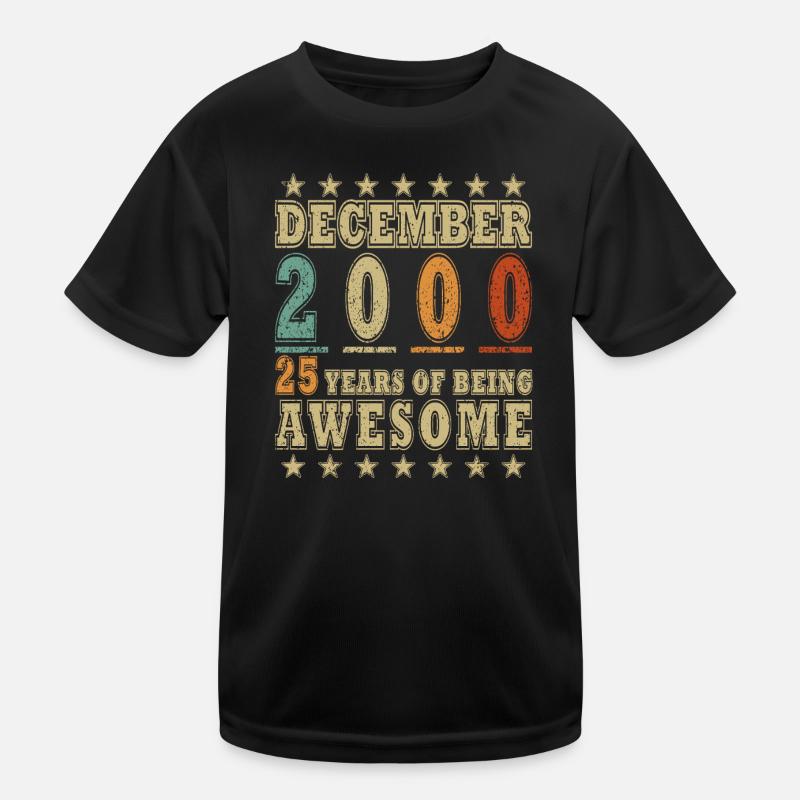 Dezember 2000 Dezember Jubiläum Dezember 2000 Kinder Funktions-T-Shirt