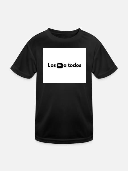 NA in black box between letters - Kids Functional T-Shirt - black - Front