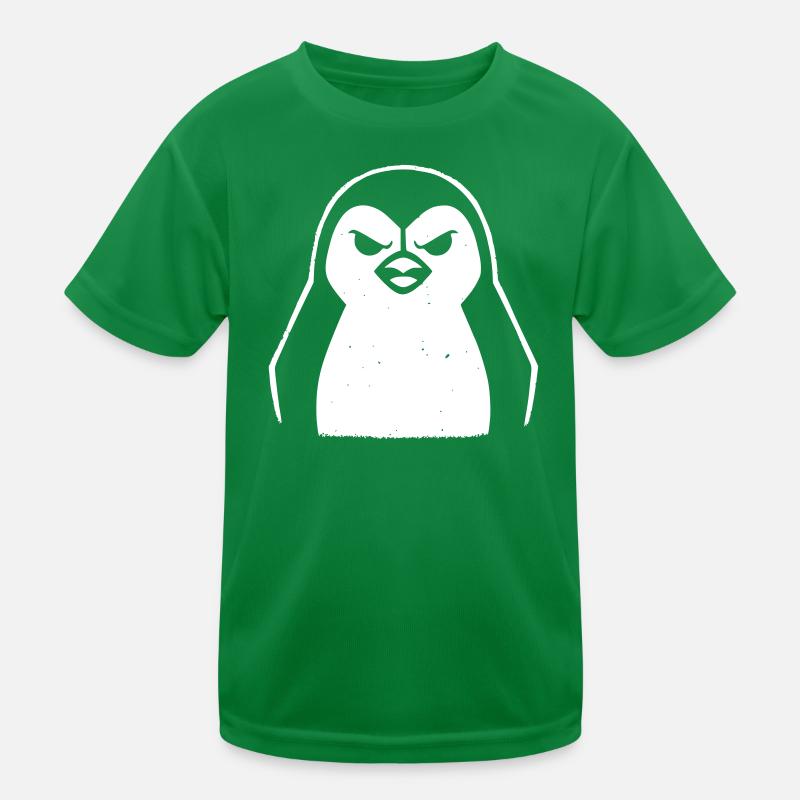 penguin stencil grunge minimalist-vector Linux Kids Functional T-Shirt